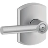Schlage Broadway F Series Lever With Greenwich Trim, Privacy, Grade Aaa, Satin Chrome