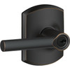 Schlage Broadway F Series Lever With Greenwich Trim, Entry, Grade Aaa, Aged Bronze
