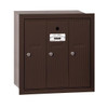 Salsbury Industries Bronze-Vertical Mailbox- Recessed Mounted -3 Doors