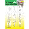 Hy-Ko Self-Adhesive 2-3/8" White Polypropylene Packaged Numbers, Package Of 2