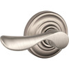Schlage F-Series Lock F10 Passage Champagne Lever Style (Satin Nickel)
