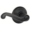 Schlage F-Series Lock F10 Passage Flair Lever Style (Aged Bronze)