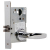 Schlage L Series Passage Mortise Lock, Keyless, 07 Lever,  Bright Chrome