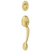 Schlage F-Series Lock F58 Exterior Lever Plymouth Knob Lifetime (Bright Brass)
