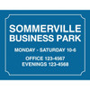 Back Engraved Custom Interior Sign, Blue, 10 X 8