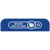 Rubbermaid Commercial 23 Gallon "Mixed Recycling" Sign (Blue)