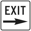 Exit Sign Right Arrow Sign, Reflective 18x18