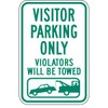 Sign "Visitor Parking Only Violators Will Be Towed"