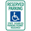 Washington Reserved Parking/State Disabled... Parking Sign, 12 X 18"