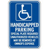 Massachusetts Handicapped Parking Disabled Parking Sign Reflective, 12 X 18"