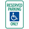 Michigan Reserved Parking Only" Disabled Parking Sign, Reflective, 12 X 18"