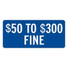 Missouri Parking/Fine Supplemental Disabled Parking Sign, Blue, 12 X 6"