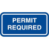 Permit Required Disabled Parking Sign, Reflective, 12 X 6