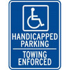 Handicapped/Towing Enforced Disabled Parking Sign, Reflective, 18 X 24