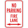No Parking Fire Lane, Non-Reflective, Aluminum, 12 X 18