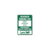 Semi-Custom Reserved Parking For/Towed Sign, Green Non-Reflective, 18 X 24