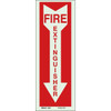 Brady Fire Extinguisher Sign 14" H X 5" W  Polyester Red On Glow