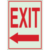 Brady 10 X 7" Glow In The Dark Self Sticking Exit Left Sign