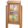 Enclosed Single Door Corkboard, Wall Mount, Cedar, 38 X 54"