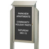 Enclosed Single Door Indoor Letter Board, Light Gray, 38 X 54"
