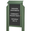 Enclosed Single Door Indoor Letter Board, Woodland Green, 38 X 54"