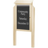 Enclosed Single Door Outdoor Letter Board, Post Mount, Sand, 26 X 42"