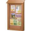Enclosed Single Door Corkboard, Wall Mount, Cedar, 32 X 48"