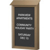 Enclosed Single Door Indoor Letter Board, Wall Mount, Weathered Wood, 32 X 48"