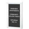 Enclosed Single Door Indoor Letter Board, Wall Mount, White, 38 X 54"