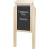 Enclosed Single Door Outdoor Letter Board, Light Post, Sand, 38 X 54"