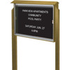 Enclosed Sliding Door Letter Board, Light Post, Cedar, 45" X 3'
