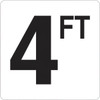 Generic 4 Ft Vinyl Pool Depth Marker Sign (White/Black)
