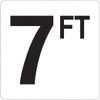 Generic 7 Ft Vinyl Pool Depth Marker Sign (White/Black)