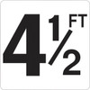 Generic 4-1/2 Ft Vinyl Pool Depth Marker Sign (White/Black)
