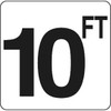 Generic 10 Ft Vinyl Pool Depth Marker Sign (White/Black)
