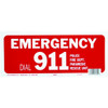 Hy-Ko "Emergency 911" Pool Safety Sign, Polyethylene, 14 X 6"