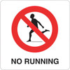 Generic 6 X 6 In Vinyl No Running Pool Marker Sign (White)