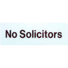 Hy-Ko "No Solicitors" Sign, Self-Adhesive Plastic, 9 X 3"