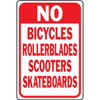 Hy-Ko "No Bicycles/Skateboards" Sign, 12 X 18" Heavy Duty Aluminum