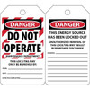 Accuform Danger Do Not Operate Maintenance Department 5 3/4x3 1/4" Package Of 25