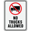 Hy-Ko "No Trucks Allowed" Sign, 18 X 24" Reflective Heavy Duty Aluminum