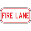 Hy-Ko "Fire Lane" Sign, 12" X 6" Heavy Duty Aluminum