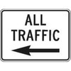 All Traffic Sign With Left Arrow/Horizontal, Reflective, 24 X 18