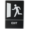 Hy-Ko "Exit" Sign, Ada, Braille, Self-Adhesive Plastic, 6 X 9"
