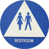 Hy-Ko Braille Unisex Restroom Sign, Ada, Round, Self-Adhesive Plastic, 12 X 12"