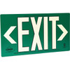 Lumaware Green Aluminum Exit Sign LED 50 Ft. Visibility 5 Fc Ul924 Compliant