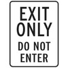 Exit Only/Do Not Enter Sign, Reflective, 18 X 24