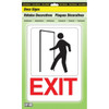 Hy-Ko "Exit" Plexiglass Sign, White, 10" X 6", Package Of 5
