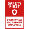 Generic 6 X 9 In "Safety First" Window Cling (Red) (5-Pack)