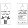 Generic 4 X 7 In "Sanitized Workspace" Vector Maintenance Door Hangtag (100-Pack)